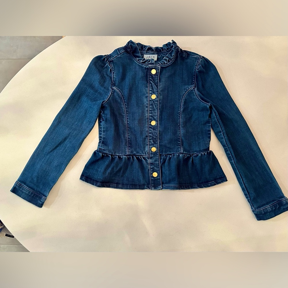SOLD !!!!!!! 🛑🛑🛑Janie and Jack Girls Denim Jacket size 7-8